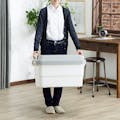 【送料無料】座れる丈夫な収納BOX 50L ホワイト