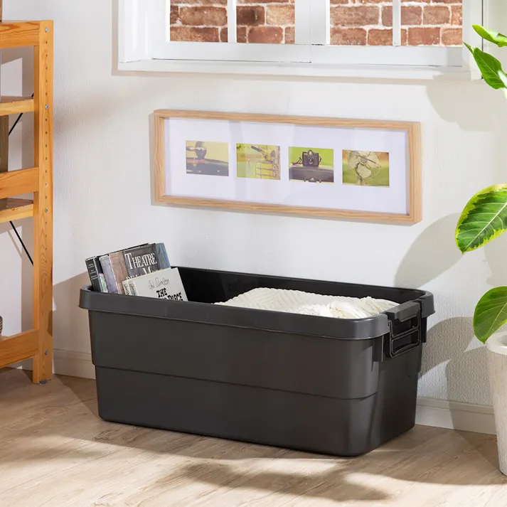 座れる丈夫な収納BOX 70 ブラック