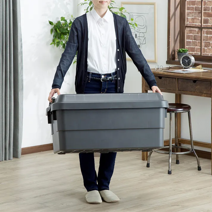 座れる丈夫な収納BOX 70 ブラック