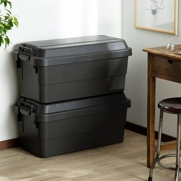 座れる丈夫な収納BOX 70 ブラック