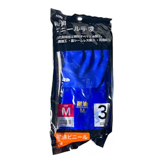 カインズ 耐油ビニール手袋 M 3双組 (CTG-01)