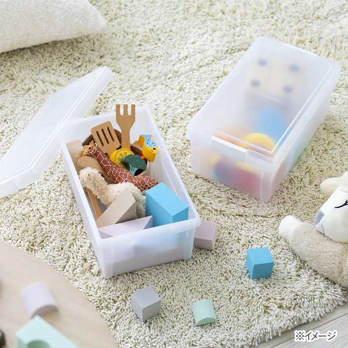 積み重ねできるフタ付きケース(ミドル)