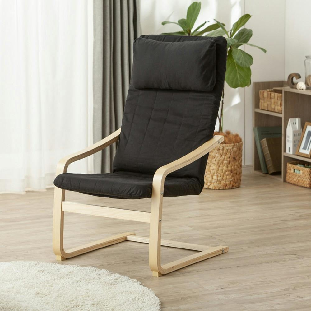 まくらが付いたリラックスチェア ブラック 別送品 ホームセンター通販 カインズ