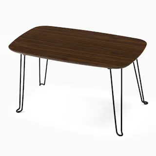 【通常WEB価格3480円】F2 木目折りたたみテーブル ブラウン 60×40cm