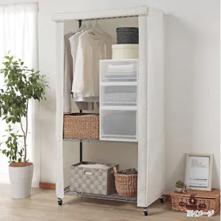 インテリアラック用ワードローブカバー アイボリー M66