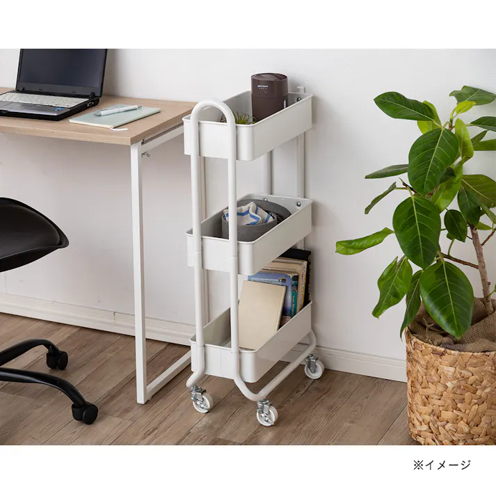 J21 キッチンワゴン スリム ホワイト