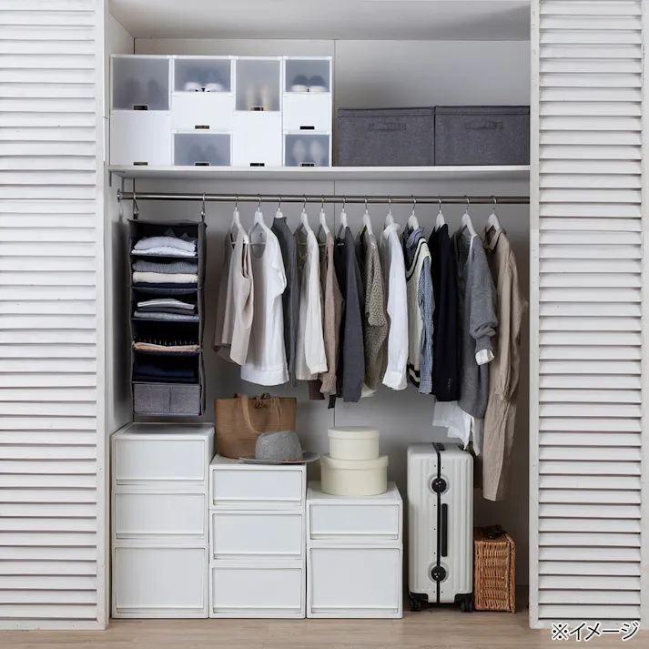 引き出し衣装ケース ホワイト M