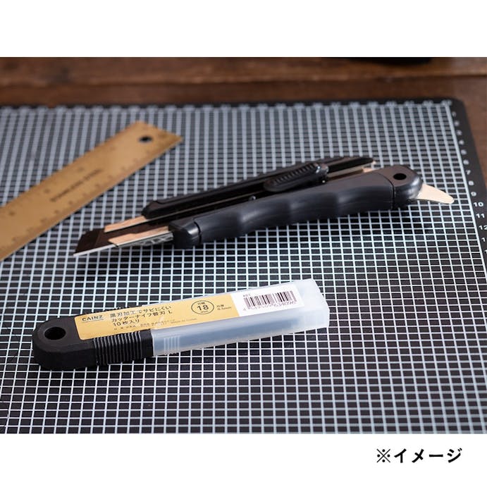 黒刃加工で錆びにくい カッターナイフ替刃 黒 L 10枚入