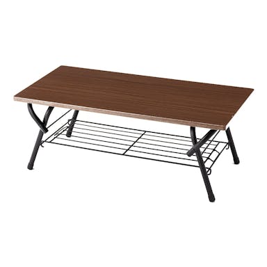 棚付きリビングテーブル ブラウン 90×45cm T12
