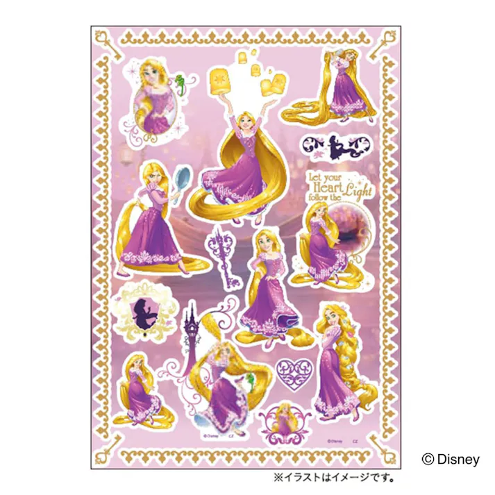 ウォールステッカー ラプンツェル ゴールド 35×50cm
