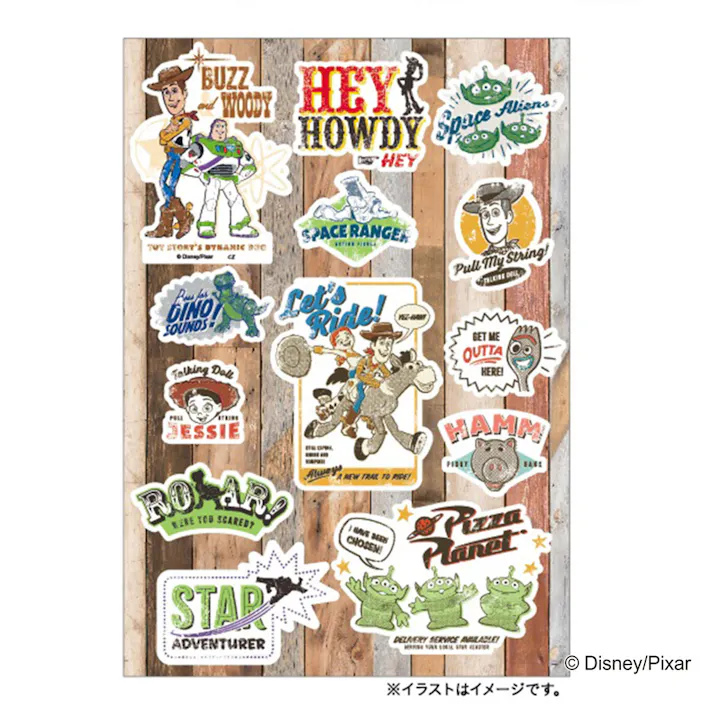 ウォールステッカー トイ・ストーリー ウッド 35×50cm
