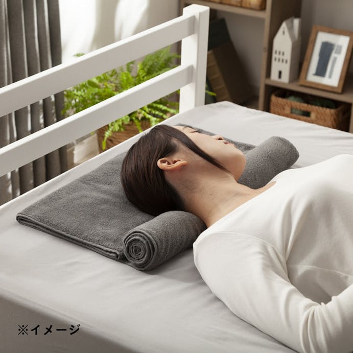 【店舗限定】ふんわりやわらかロングタオル枕 グレー, , product