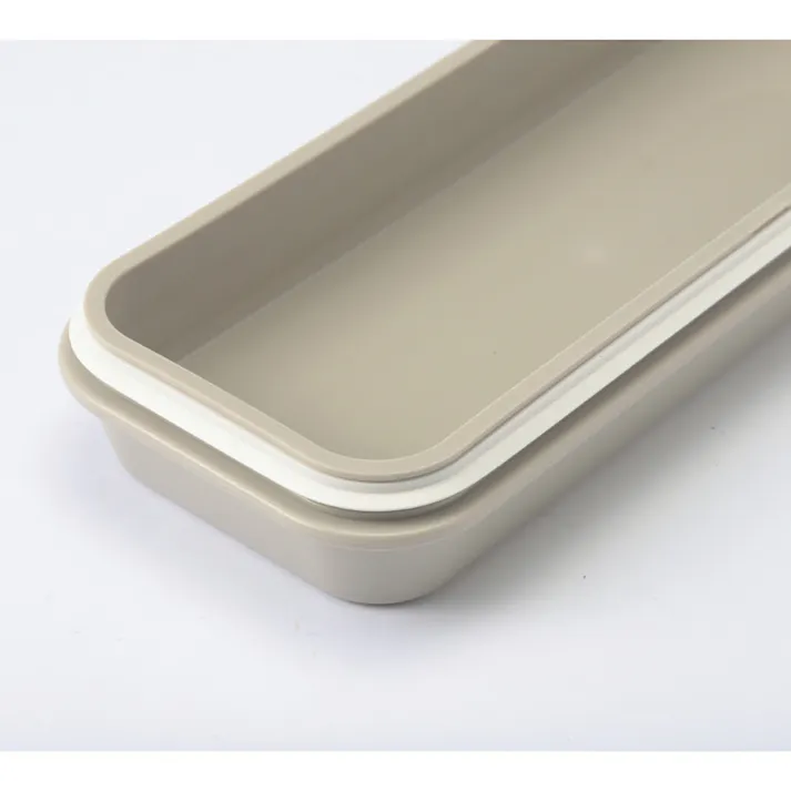 ふっくらランチボックス スリム HAJIKU グレー