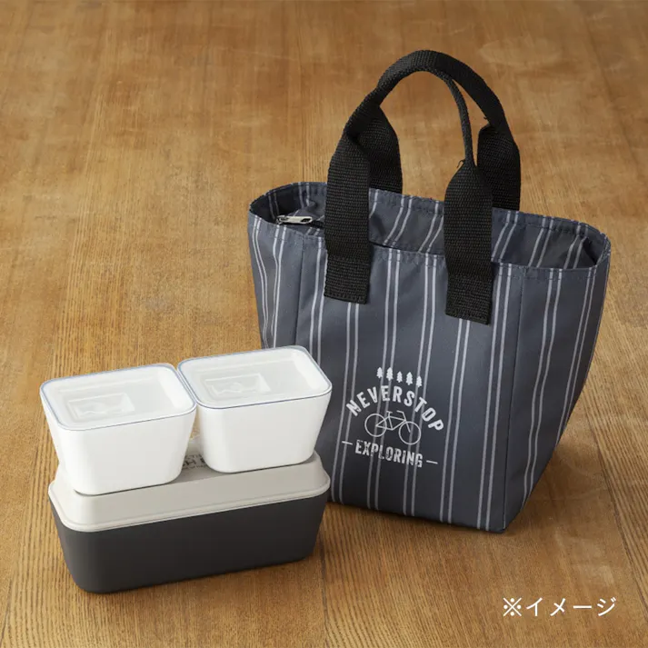 ふっくらランチボックス スリム HAJIKU グレー