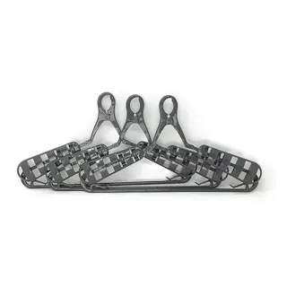型崩れしにくいスライドハンガー グレー 3本組