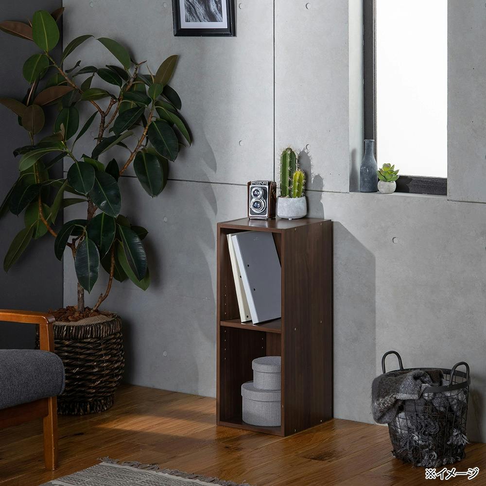 スリム収納ボックスA4 2段 ブラウン S33 | カラーボックス・インナー