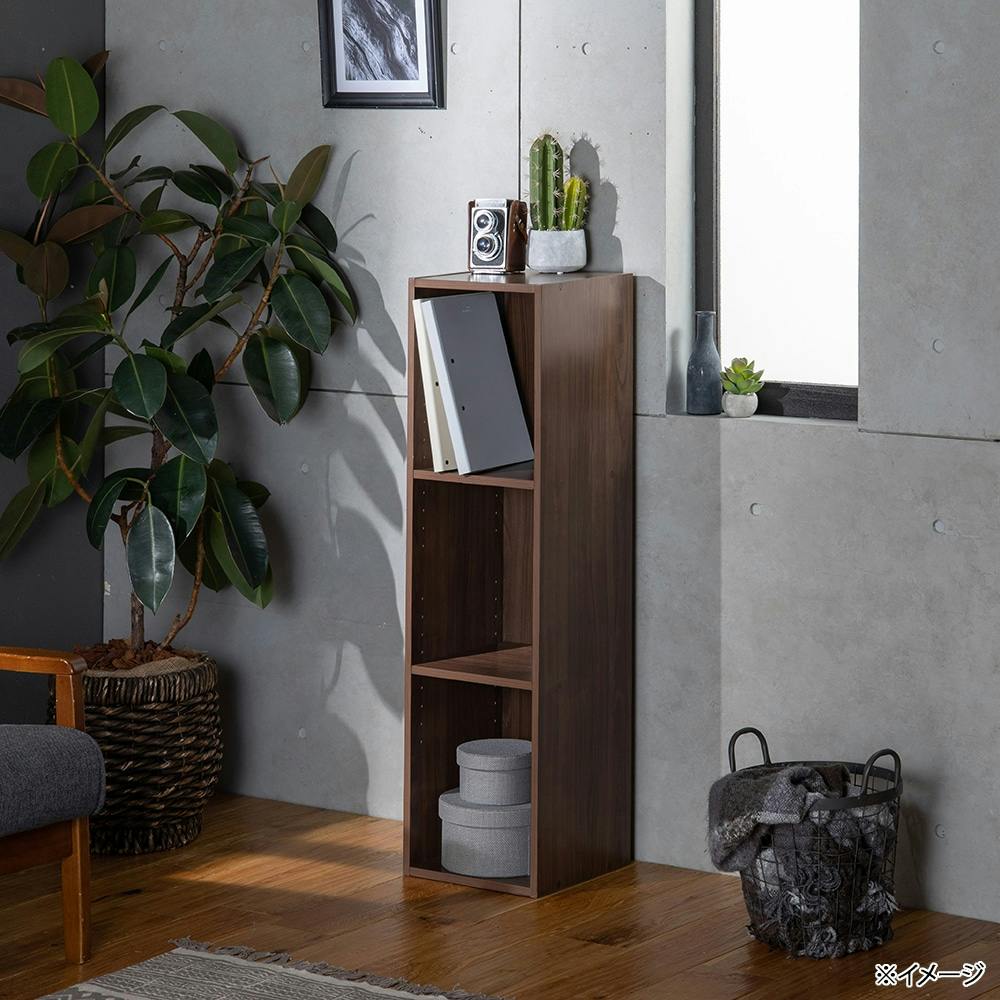 スリム収納ボックスa4 3段 ブラウン ホームセンター通販 カインズ