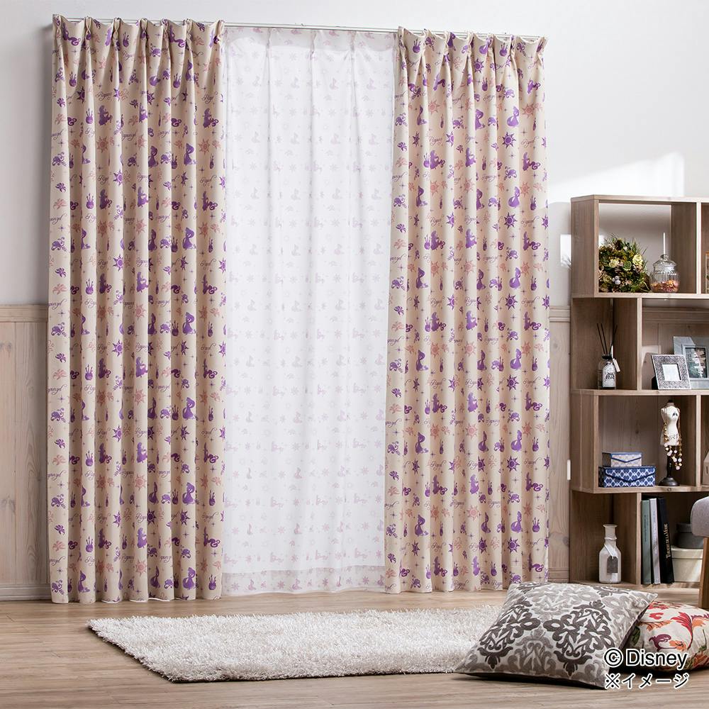遮光 ディズニー ラプンツェル 100×135cm 4枚組セットカーテン(販売