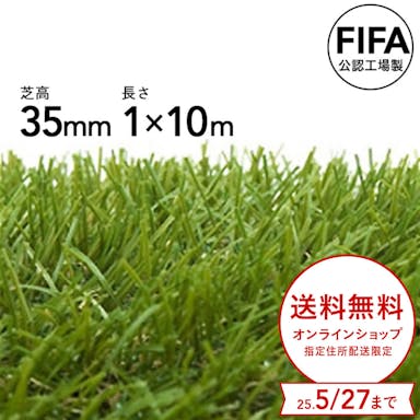 【期間限定個別送料無料】丸巻リアル人工芝 35mm 1×10m