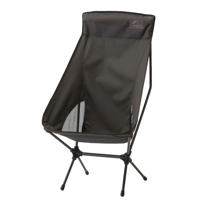 カインズ 持ち運びに便利なリラックスハイバックチェア ブラック