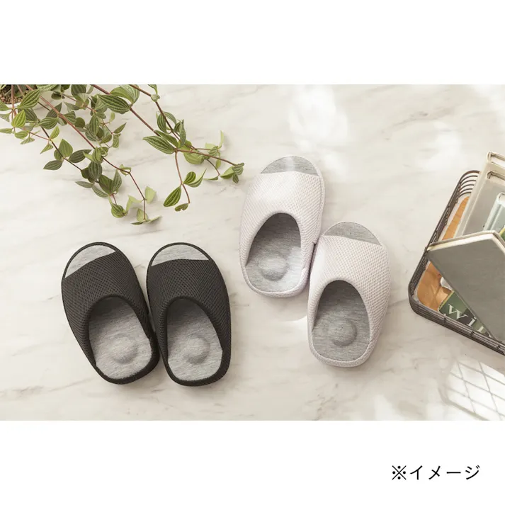 メッシュミニスリッパ ブラック