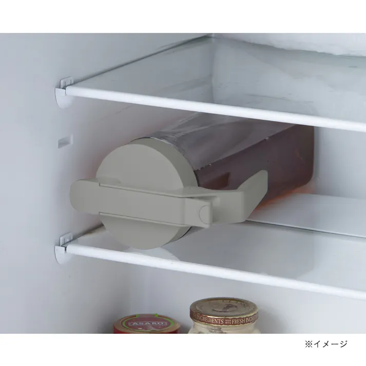 持ちやすいワンプッシュ冷水筒 2.1L グレー