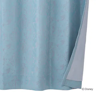 ディズニー カーテン アリエル 100×200cm 2枚組 洗濯OK 形状記憶 遮光99.86% 裏地付き タッセル付き【別送品】