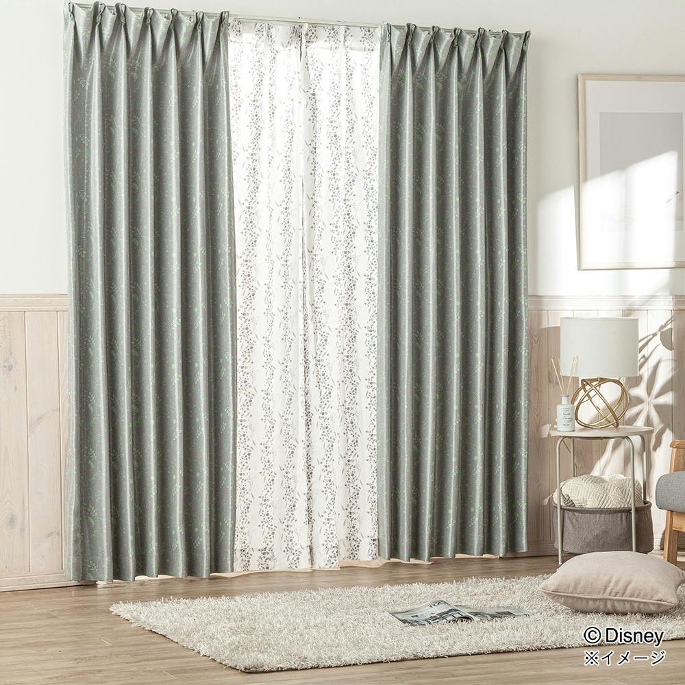 ディズニー カーテン ティンカーベル 100×200cm 2枚組 洗濯OK 形状記憶