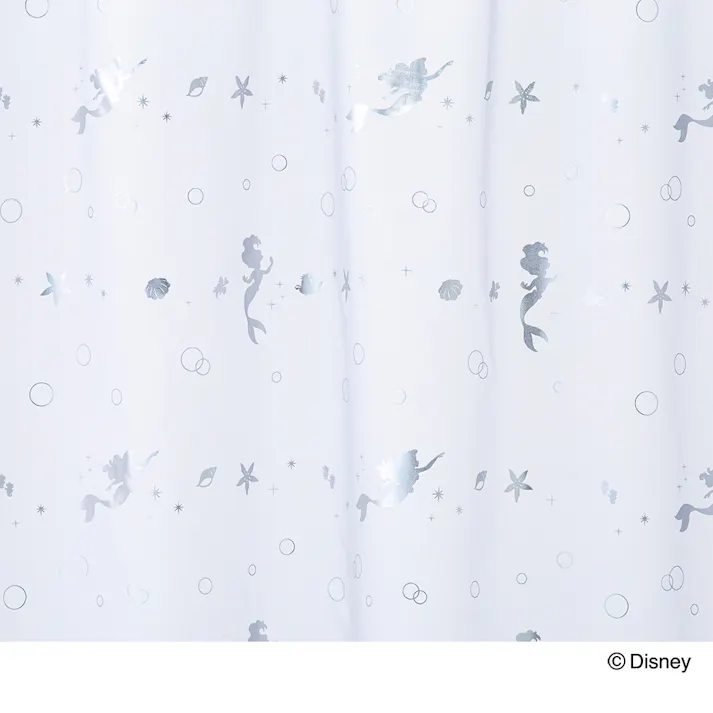 ディズニー レースカーテン アリエル 100×228cm 2枚組 洗濯OK【別送品】