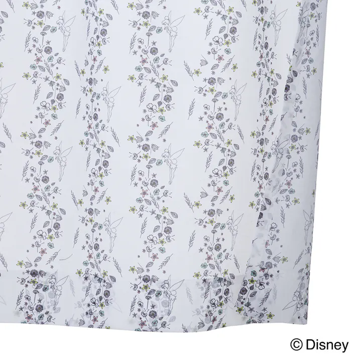 ディズニー レースカーテン ティンカーベル 100×198cm 2枚組 洗濯OK【別送品】