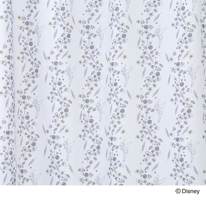 ディズニー レースカーテン ティンカーベル 100×198cm 2枚組 洗濯OK【別送品】