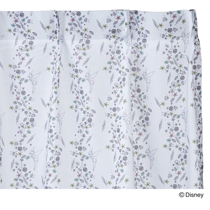 ディズニー レースカーテン ティンカーベル 100×208cm 2枚組 洗濯OK【別送品】