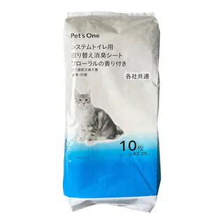 Pet’sOne システムトイレ用 取り換え消臭シート フローラルの香り付き10枚(販売終了)