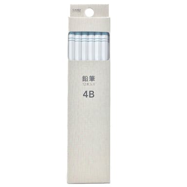 かきかた鉛筆 4B ホワイト(12本入り)