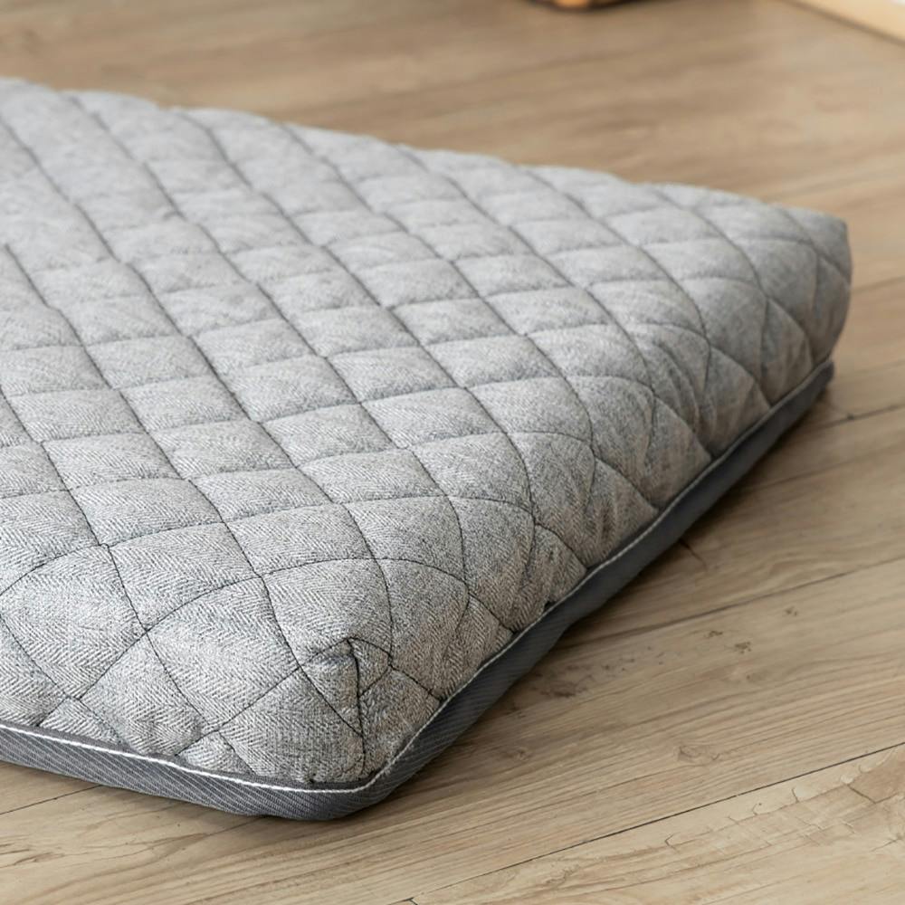 グレーのロングクッション ロングフロアクッションカバー スムース グレー 68×120cm※カバーのみ