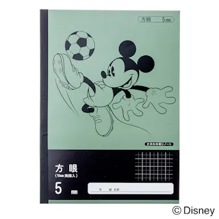 カインズ ディズニー 学習帳 方眼ノート 5mm方眼 サッカー