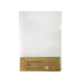 角R A4クリアホルダー 10枚入り クリア