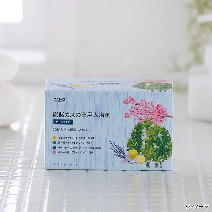カインズ 炭酸ガスの薬用入浴剤 クールタイプ 40g×20錠(4種類×各5錠) 4つの香り