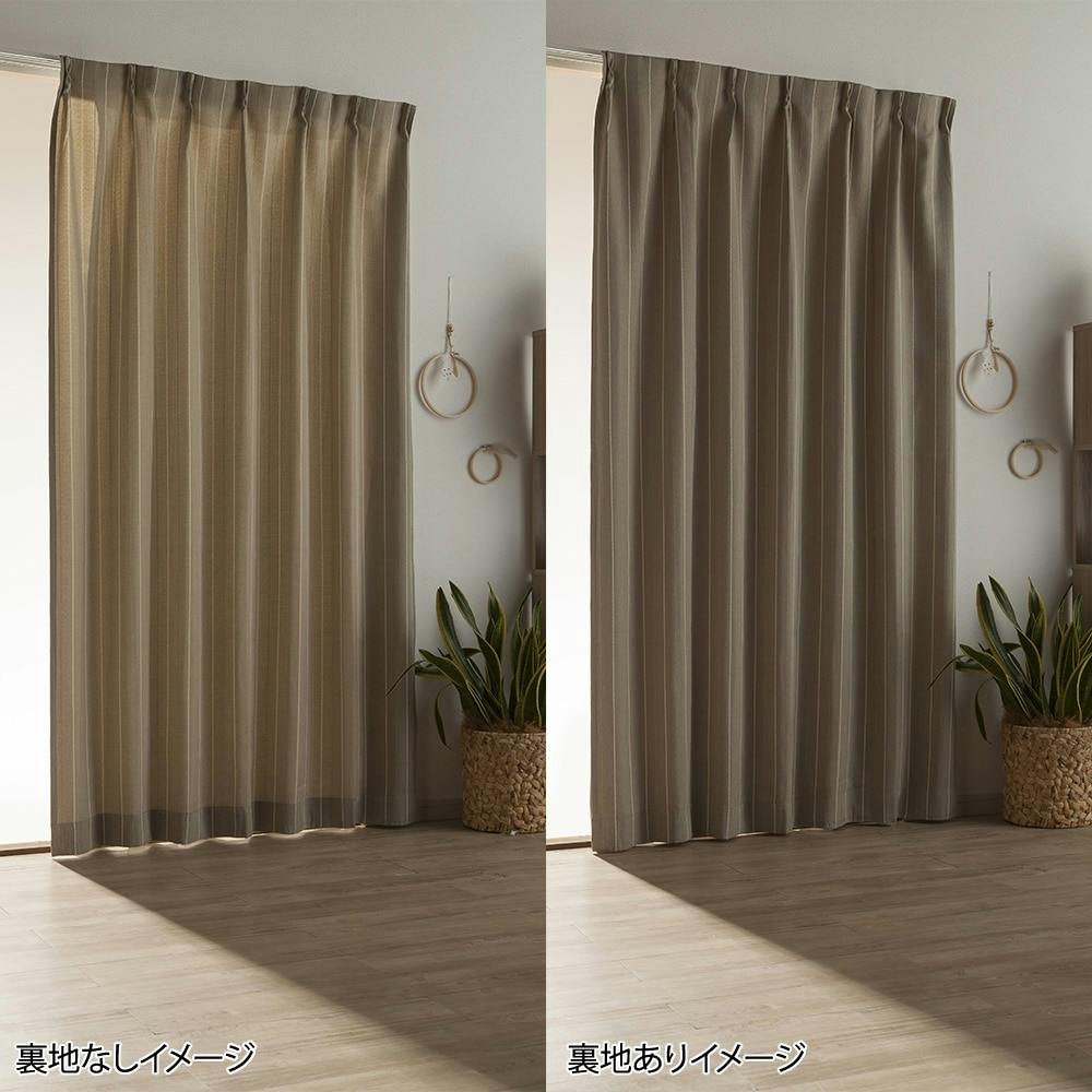 陽射し・音・熱・冷気を遮る裏地カーテン 105×130cm 1枚入