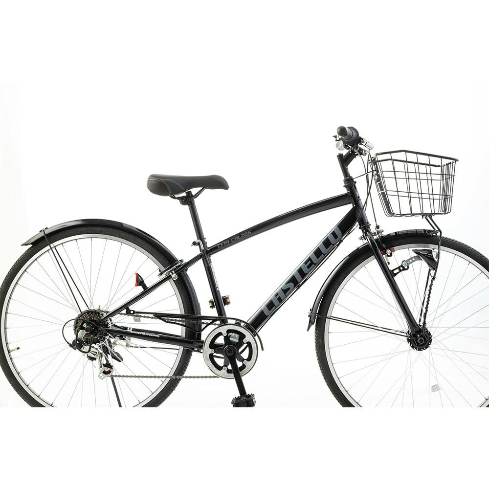 自転車】クロスバイク カステッロ CASTELLO 26インチ 外装6段 ブラック