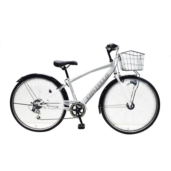【自転車】クロスバイク カステッロ CASTELLO 26型 外装6段 ホワイト