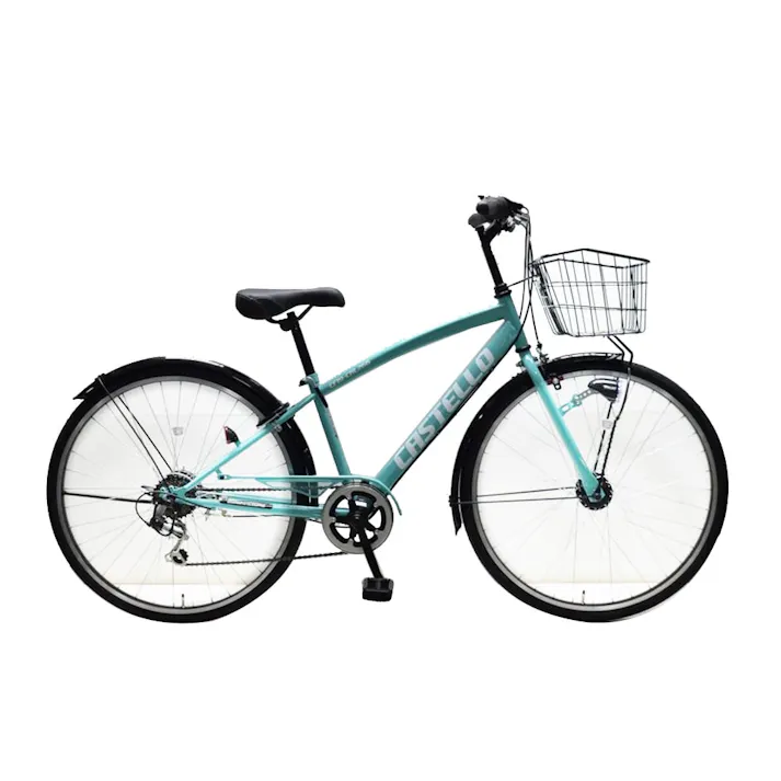 【自転車】クロスバイク カステッロ CASTELLO 26インチ 外装6段 ブルー