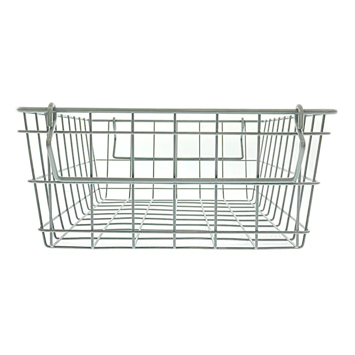 スチールバスケット 浅型 シルバー