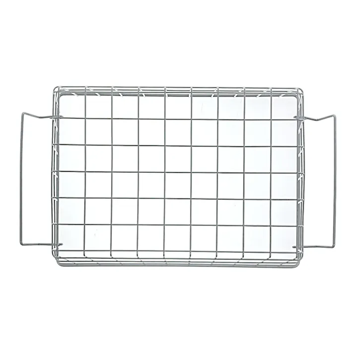 スチールバスケット 浅型 シルバー