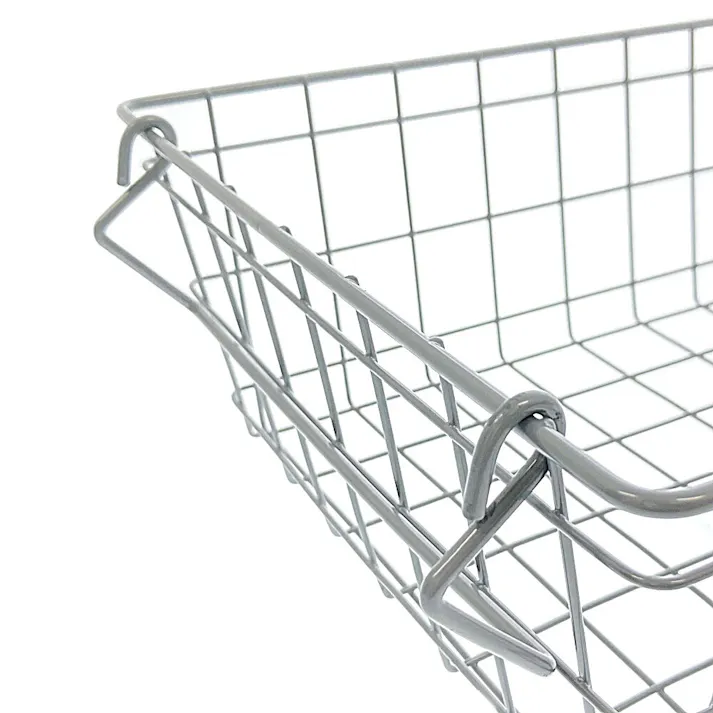 スチールバスケット 浅型 シルバー