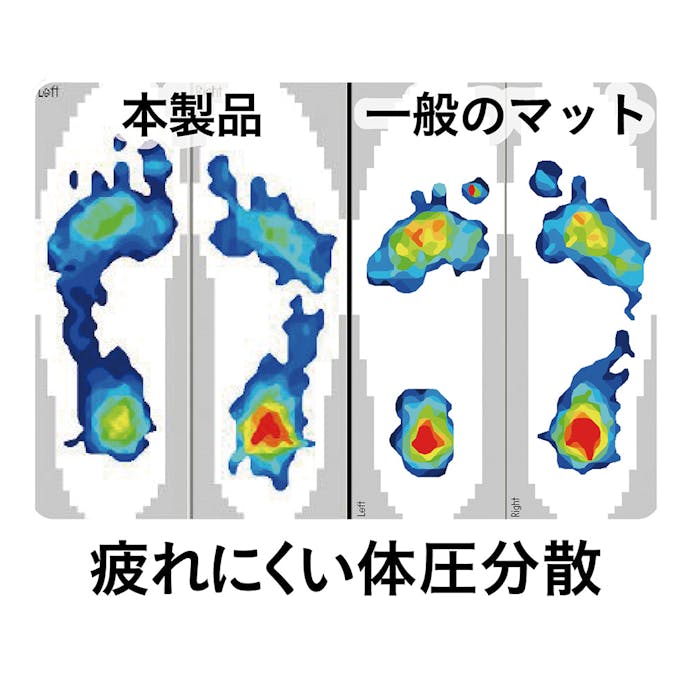 防炎･抗菌 疲れにくい PVCキッチンマット キャット 45×120cm