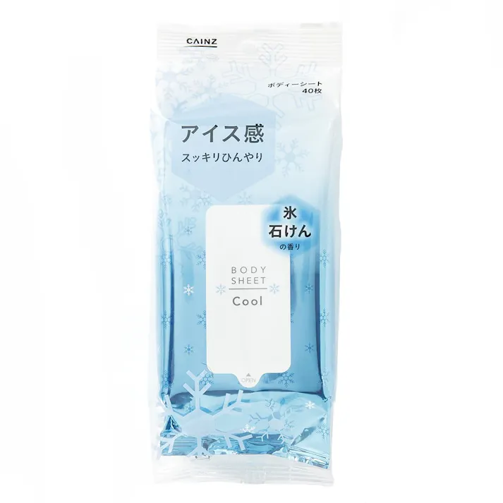 カインズ さらさらボディシート アイスタイプ 氷石けんの香り 40枚