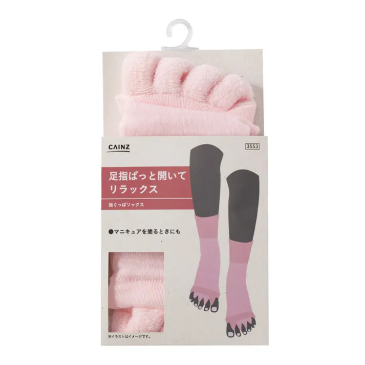 カインズ 指ぐっぱソックス ピンク 23.0~25.0cm