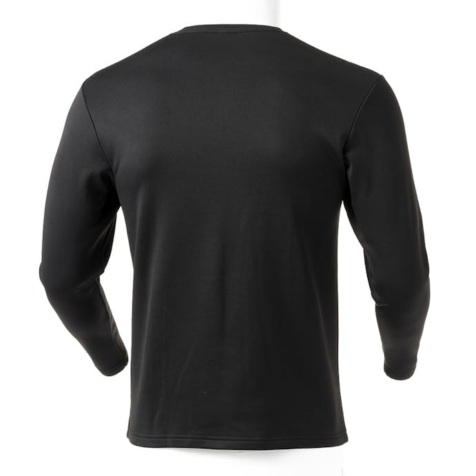 蒸れにくい保温Tシャツ 厚手 長袖BK 3L(販売終了)