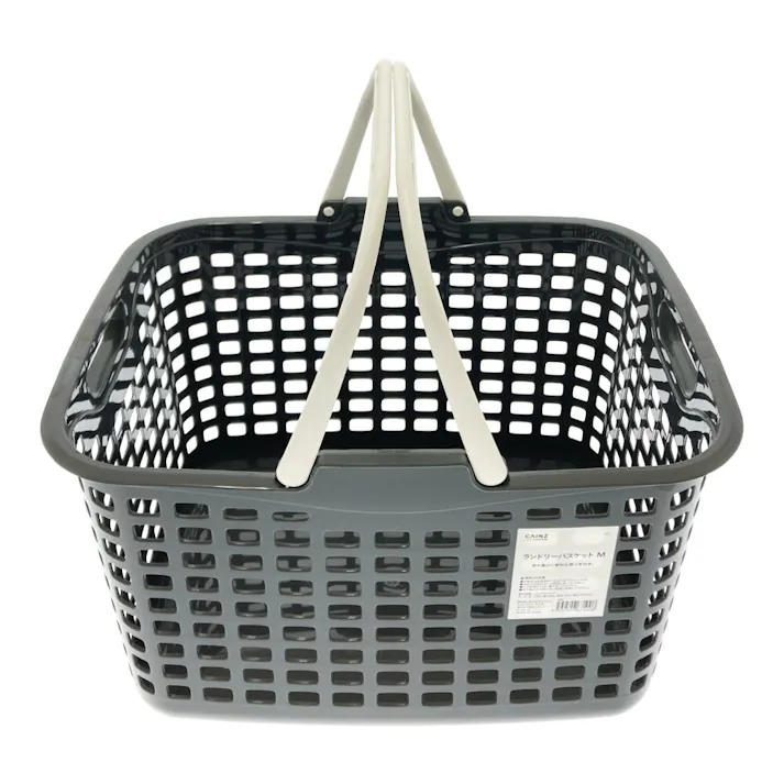 ランドリーバスケット M グレー